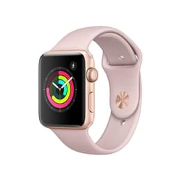 Apple Watch (Series 3) 2017 GPS 42mm - Αλουμίνιο Χρυσό - Sport band Ροζ