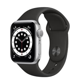 Apple Watch (Series 6) 2020 GPS + Cellular 40mm - Αλουμίνιο Ασημί - Αθλητικό λουράκι Μαύρο
