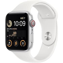 Apple Watch Series SE 2 (2022) GPS + Cellular 44 mm - Αλουμίνιο Ασημί - Sport band Άσπρο