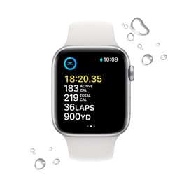 Apple Watch Series SE 2 (2022) GPS + Cellular 44 mm - Αλουμίνιο Ασημί - Sport band Άσπρο