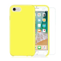 Προστατευτικό iPhone SE (2022/2020)/8/7/6/6S 2 οθόνης - Σιλικόνη - Κίτρινο