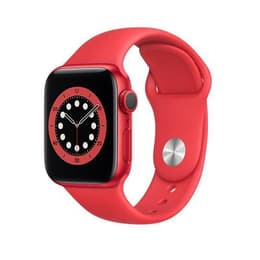 Apple Watch (Series 6) 2020 GPS + Cellular 44mm - Αλουμίνιο Κόκκινο - Sport band Κόκκινο