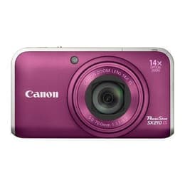 Συμπαγής PowerShot SX210 IS - Μωβ/Γκρι + Canon Canon Zoom Lens 28-392 mm f/3.1-5.9 f/3.1-5.9