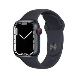 Apple Watch (Series 7) 2021 GPS + Cellular 41mm - Αλουμίνιο Μαύρο - Sport band Μαύρο
