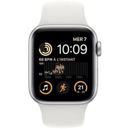 Apple Watch (Series SE) 2022 GPS 44mm - Αλουμίνιο Ασημί - Sport band Άσπρο