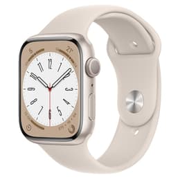 Apple Watch (Series 8) 2022 GPS 45mm - Αλουμίνιο Μπεζ - Milanese loop Χρυσό