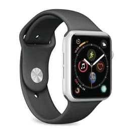 Apple Watch Series 4 (2018) GPS 44 mm - Αλουμίνιο Ασημί - Sport band Μαύρο