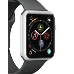 Apple Watch Series 4 (2018) GPS 44 mm - Αλουμίνιο Ασημί - Sport band Μαύρο