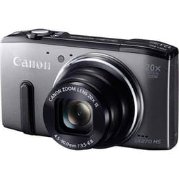 Συμπαγής PowerShot SX270 HS - Γκρι/Μαύρο + Canon 20X IS Zoom Lens f/3.5-6.8