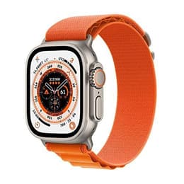 Apple Watch (Ultra) 2022 GPS 49mm - Τιτάνιο Γκρι - Αλπικός βρόχος Πορτοκαλί