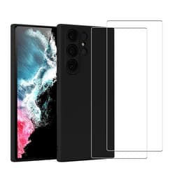 Προστατευτικό Galaxy S22 Ultra 5G 2 οθόνης - Σιλικόνη - Μαύρο