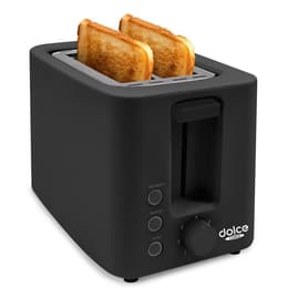 Φρυγανιέρα Grille-pain Toaster Dolce Casa DC-GP-2 T-DGL-N - 700W, 2 tranches, Décongélation,Thermostat, tiroir à miettes, Noir Mat υποδοχές - Μαύρο