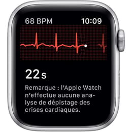 Apple Watch Series 5 (2019) GPS + Cellular 44 mm - Αλουμίνιο Ασημί - Sport band Άσπρο