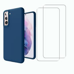 Προστατευτικό Galaxy S21 FE 5G 2 οθόνης - Σιλικόνη - Μπλε