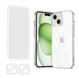Προστατευτικό iPhone 15 Plus 2 οθόνης - TPU - Διαφανές