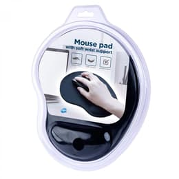 Simpletek Mouse pad with soft wrist support - Black - Ergonomic, Soft touch, Comfortable Ποντίκι