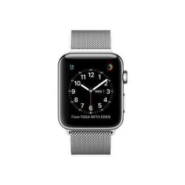 Apple Watch (Series 3) 2017 GPS + Cellular 38mm - Ανοξείδωτο ατσάλι Aluminium - Milanese Ασημί