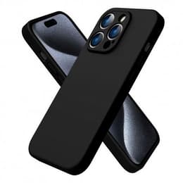 Προστατευτικό iPhone 15 Pro 2 οθόνης - Σιλικόνη - Μαύρο
