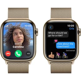 Apple Watch Series 9 (2023) GPS + Cellular 45 mm - Ανοξείδωτο ατσάλι Χρυσό