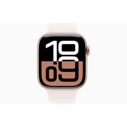 Apple Watch Series 10 (2024) GPS 42 mm - Αλουμίνιο Rose Gold - Sport band Starlight