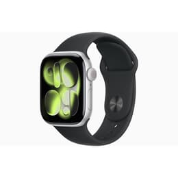 Apple Watch (2025) GPS 42 mm - Αλουμίνιο Ασημί - Sport band Μαύρο