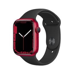 Apple Watch (Series 7) 2021 GPS 45mm - Αλουμίνιο Κόκκινο - Sport band Μαύρο