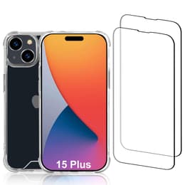 Προστατευτικό iPhone 15 Plus 2 οθόνης - Ανακυκλωμένο πλαστικό - Διαφανές
