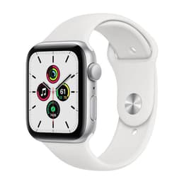 Apple Watch (Series 4) 2018 GPS + Cellular 44mm - Αλουμίνιο Ασημί - Sport band Άσπρο