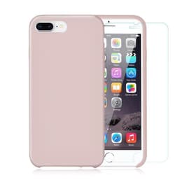 Προστατευτικό iPhone 7 Plus/8 Plus 2 οθόνης - Σιλικόνη - Ροζ