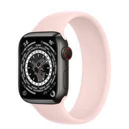 Apple Watch (Series 6) 2020 GPS 44mm - Αλουμίνιο Μαύρο - Sport band Ροζ