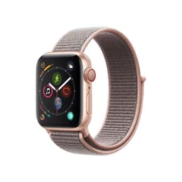 Apple Watch (Series 4) 40mm - Αλουμίνιο Ροζ χρυσό - Υφασμένο νάιλον Ροζ