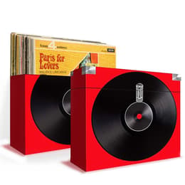 Bmi Boîtes en carton pour le rangement de vos vinyles - Big Ben VINYLCASE04 - Dimensions 35 x 33 x 19 cm - Lot de 2 Πικ απ