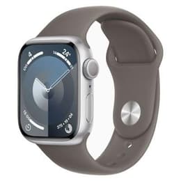 Apple Watch Series 9 (2023) GPS + Cellular 41 mm - Αλουμίνιο Ασημί - Sport band Γκρι