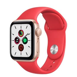 Apple Watch (Series 4) 2018 GPS 44mm - Αλουμίνιο Χρυσό - Αθλητισμός Κόκκινο