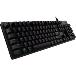 Logitech Πληκτρολόγιο AZERTY Γαλλικό Πληκτρολόγιο με φωτιζόμενα πλήκτρα G512 Carbone