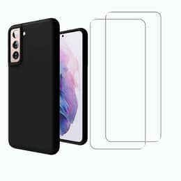 Προστατευτικό Galaxy S21 FE 5G 2 οθόνης - Σιλικόνη - Μαύρο