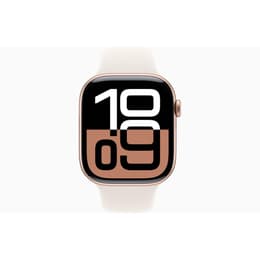 Apple Watch Series 10 (2024) GPS 46 mm - Αλουμίνιο Rose Gold - Sport band Starlight