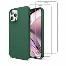 Προστατευτικό iPhone 12/iPhone 12 Pro 2 οθόνης - Σιλικόνη - Πράσινο