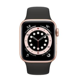 Apple Watch (Series 4) 2018 GPS + Cellular 44mm - Ανοξείδωτο ατσάλι Χρυσό - Sport band Μαύρο