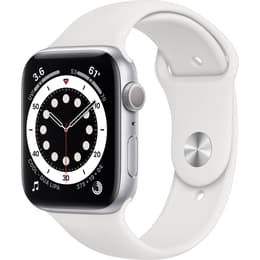 Apple Watch (Series 6) Σεπτέμβριος 2020 44mm - Αλουμίνιο Ασημί - Αθλητισμός Άσπρο
