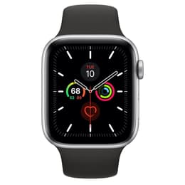 Apple Watch (Series 4) Σεπτέμβριος 2018 44mm - Ανοξείδωτο ατσάλι Ασημί - Αθλητισμός Μαύρο