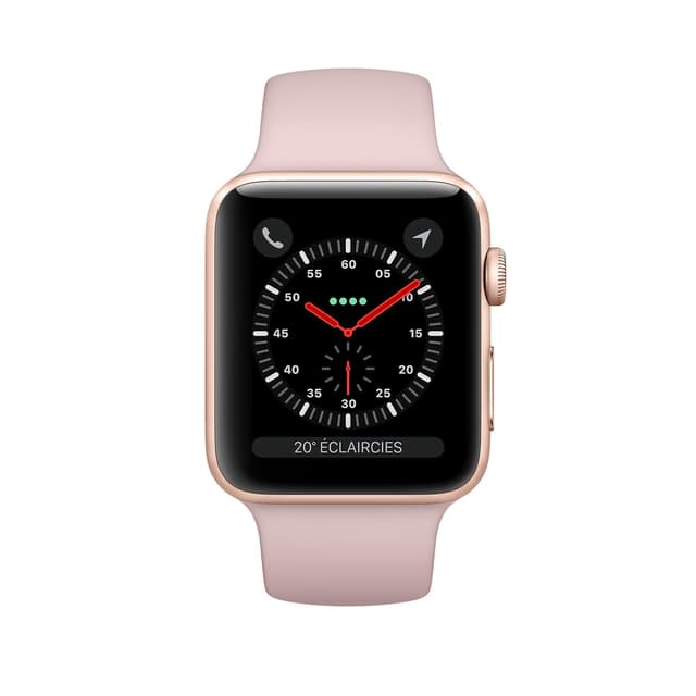 Apple Watch (Series 2) Σεπτέμβριος 2016 38mm - Αλουμίνιο Χρυσό - Αθλητισμός Ροζ άμμος